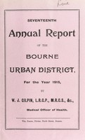 view [Report 1915] / Medical Officer of Health, Bourne U.D.C.