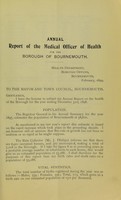 view [Report 1898] / Medical Officer of Health, Bournemouth County Borough.