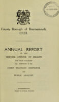 view [Report 1928] / Medical Officer of Health, Bournemouth County Borough.