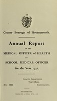 view [Report 1931] / Medical Officer of Health, Bournemouth County Borough.