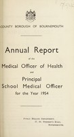 view [Report 1954] / Medical Officer of Health, Bournemouth County Borough.