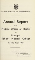 view [Report 1958] / Medical Officer of Health, Bournemouth County Borough.