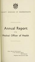 view [Report 1962] / Medical Officer of Health, Bournemouth County Borough.