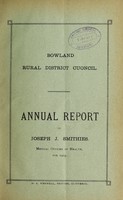 view [Report 1905] / Medical Officer of Health, Bowland R.D.C.