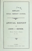view [Report 1909] / Medical Officer of Health, Bowland R.D.C.