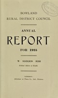 view [Report 1925] / Medical Officer of Health, Bowland R.D.C.