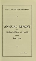 view [Report 1950] / Medical Officer of Health, Brackley R.D.C.