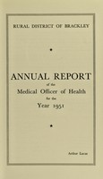 view [Report 1951] / Medical Officer of Health, Brackley R.D.C.