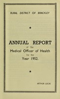 view [Report 1952] / Medical Officer of Health, Brackley R.D.C.