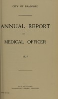 view [Report 1927] / Medical Officer of Health, Bradford City / County Borough.