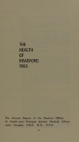 view [Report 1963] / Medical Officer of Health, Bradford City / County Borough.