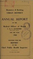 view [Report 1962] / Medical Officer of Health, Braintree & Bocking U.D.C.