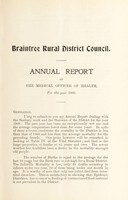 view [Report 1909] / Medical Officer of Health, Braintree R.D.C.