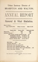 view [Report 1907] / Medical Officer of Health, Brampton & Walton Local Board U.D.C.