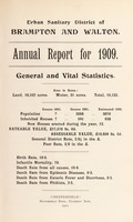 view [Report 1909] / Medical Officer of Health, Brampton & Walton Local Board U.D.C.