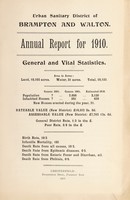 view [Report 1910] / Medical Officer of Health, Brampton & Walton Local Board U.D.C.