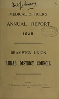 view [Report 1925] / Medical Officer of Health, Brampton (Union) R.D.C.