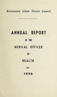 view [Report 1938] / Medical Officer of Health, Brentwood U.D.C.