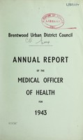 view [Report 1943] / Medical Officer of Health, Brentwood U.D.C.