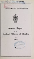 view [Report 1951] / Medical Officer of Health, Brentwood U.D.C.