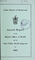 view [Report 1960] / Medical Officer of Health, Brentwood U.D.C.