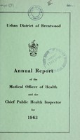 view [Report 1963] / Medical Officer of Health, Brentwood U.D.C.