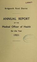 view [Report 1951] / Medical Officer of Health, Bridgnorth R.D.C.