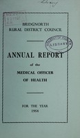 view [Report 1954] / Medical Officer of Health, Bridgnorth R.D.C.
