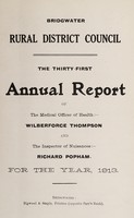 view [Report 1913] / Medical Officer of Health, Bridgwater R.D.C.