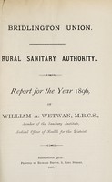 view [Report 1896] / Medical Officer of Health, Bridlington (Union) R.D.C.