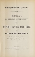 view [Report 1899] / Medical Officer of Health, Bridlington (Union) R.D.C.