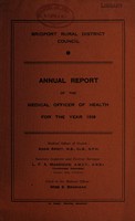 view [Report 1938] / Medical Officer of Health, Bridport (Union) R.D.C.