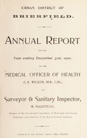 view [Report 1910] / Medical Officer of Health, Brierfield U.D.C.