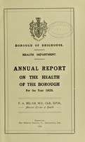 view [Report 1925] / Medical Officer of Health, Brighouse Borough.