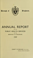 view [Report 1939] / Medical Officer of Health, Brighouse Borough.