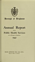 view [Report 1947] / Medical Officer of Health, Brighouse Borough.