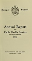 view [Report 1952] / Medical Officer of Health, Brighouse Borough.