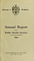 view [Report 1954] / Medical Officer of Health, Brighouse Borough.