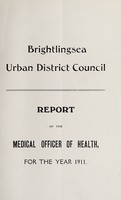 view [Report 1911] / Medical Officer of Health, Brightlingsea U.D.C.