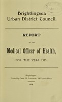 view [Report 1925] / Medical Officer of Health, Brightlingsea U.D.C.