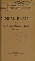 view [Report 1954] / Medical Officer of Health, Brightlingsea U.D.C.