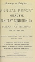 view [Report 1898] / Medical Officer of Health, Brighton County Borough.