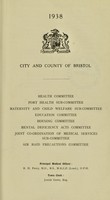view [Report 1938] / Medical Officer of Health, Bristol.