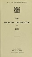 view [Report 1954] / Medical Officer of Health, Bristol.