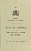 view [Report 1937] / Port Medical Officer of Health, Bristol Port Health Authority.