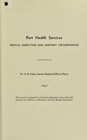 view [Report 1967] / Port Medical Officer of Health, Bristol Port Health Authority.