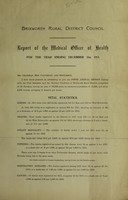 view [Report 1911] / Medical Officer of Health, Brixworth R.D.C.