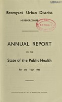 view [Report 1943] / Medical Officer of Health, Bromyard U.D.C.