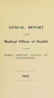 view [Report 1907] / Medical Officer of Health, Buckfastleigh U.D.C.