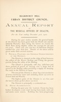 view [Report 1910] / Medical Officer of Health, Buckhurst Hill U.D.C.